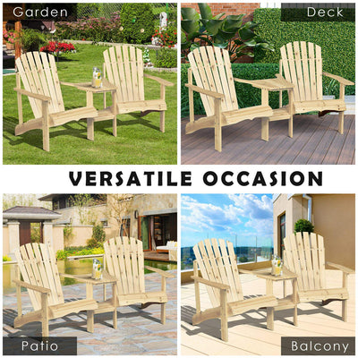 Wooden Adirondack Chairs Set