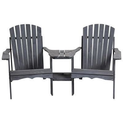 Wooden Outdoor Double Adirondack Chairs