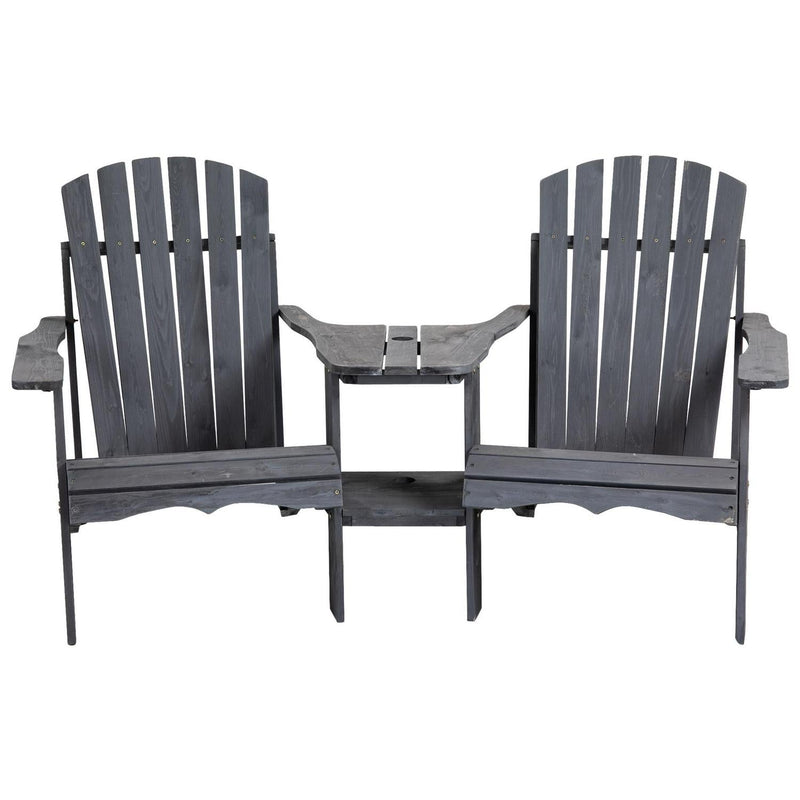 Wooden Outdoor Double Adirondack Chairs