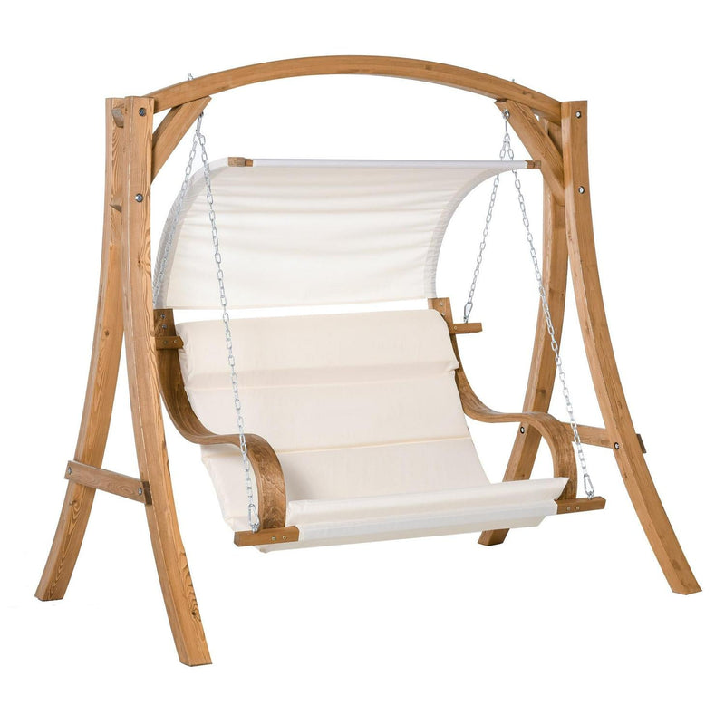 Wooden Porch A-Frame Swing Chair