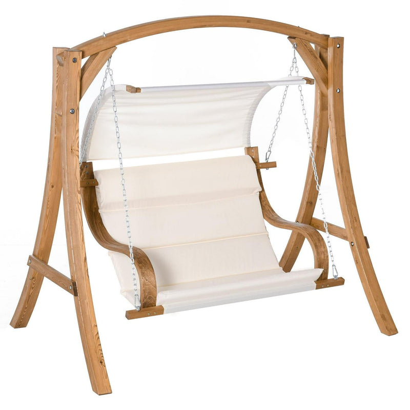 Wooden Porch A-Frame Swing Chair