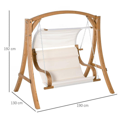 Wooden Porch A-Frame Swing Chair