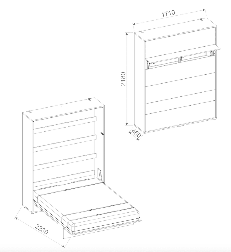 BC-12 Vertical Wall Bed Concept 160cm