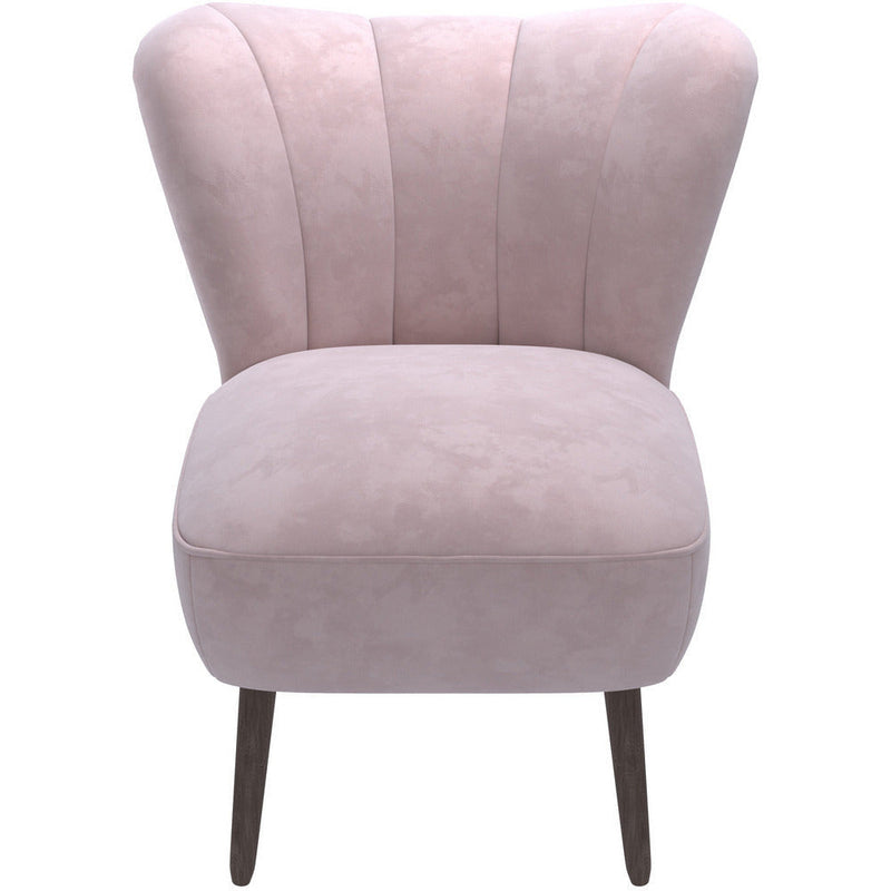 Sophia Pleated Pink Fabric Chair