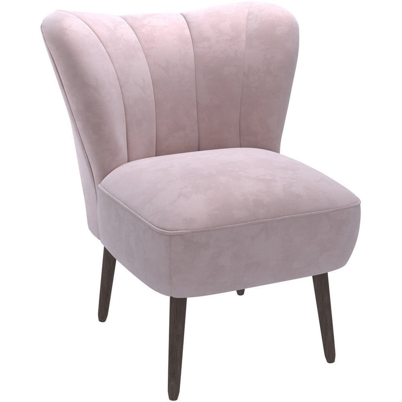 Sophia Pleated Pink Fabric Chair