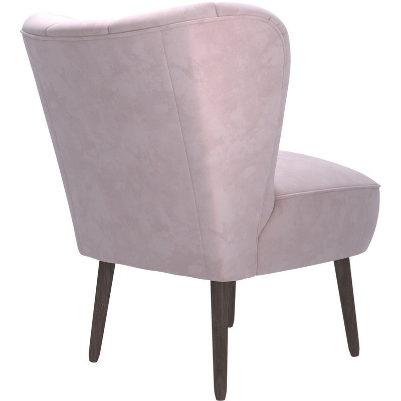 Sophia Pleated Pink Fabric Chair