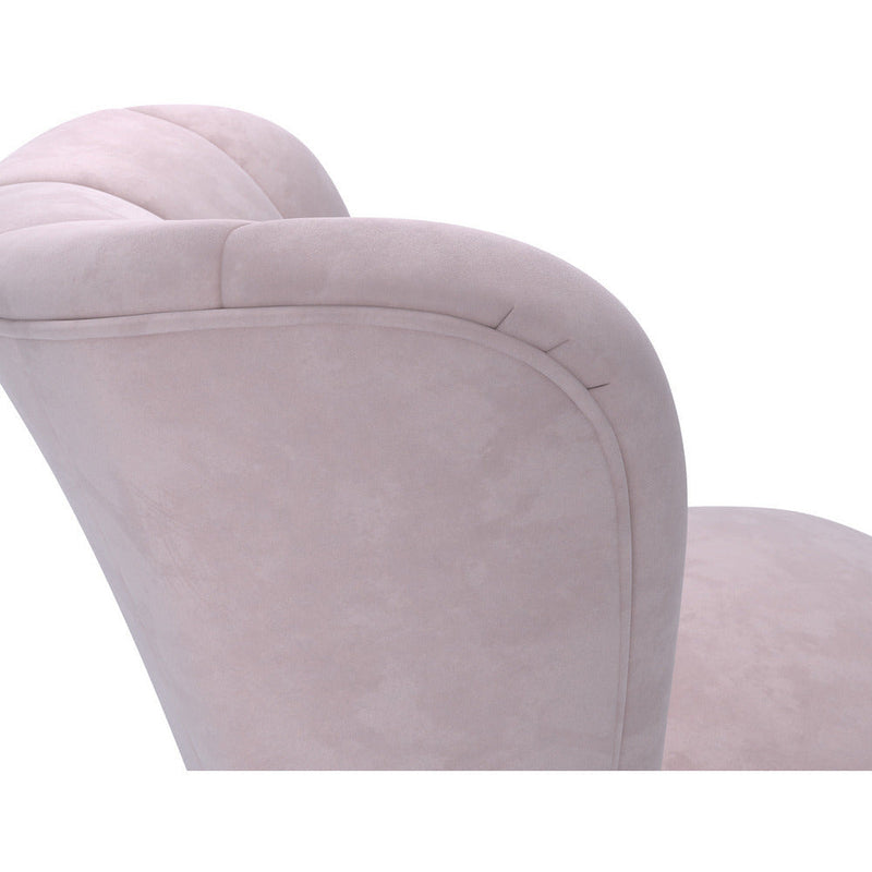 Sophia Pleated Pink Fabric Chair