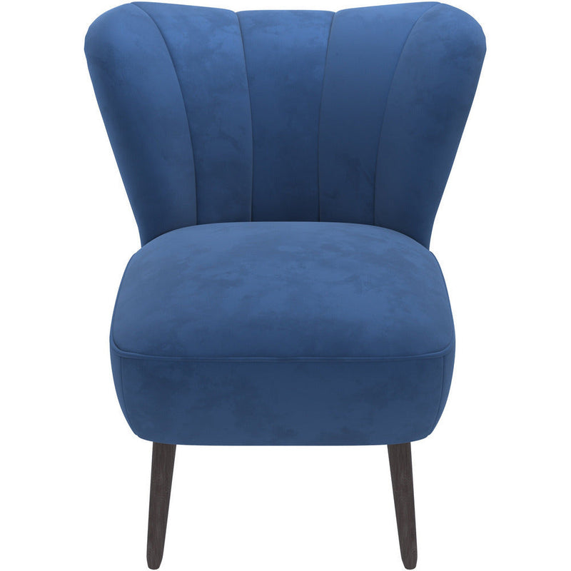 Sophia Pleated Blue Fabric Chair