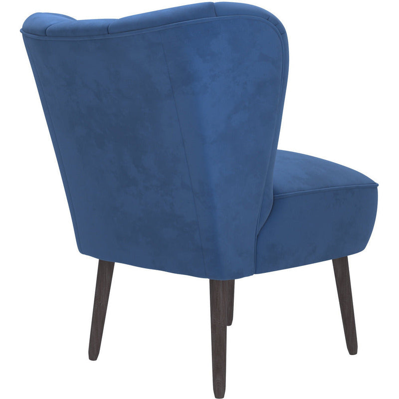 Sophia Pleated Blue Fabric Chair