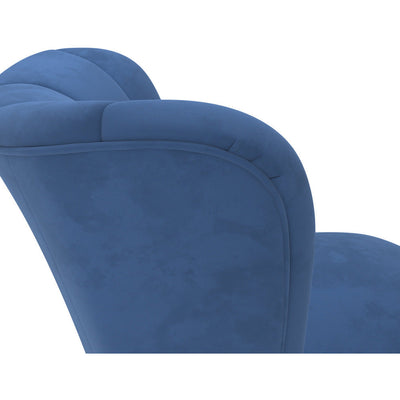 Sophia Pleated Blue Fabric Chair