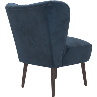 Sophia Pleated Navy Fabric Chair