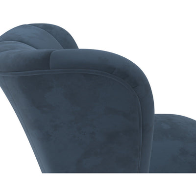 Sophia Pleated Navy Fabric Chair