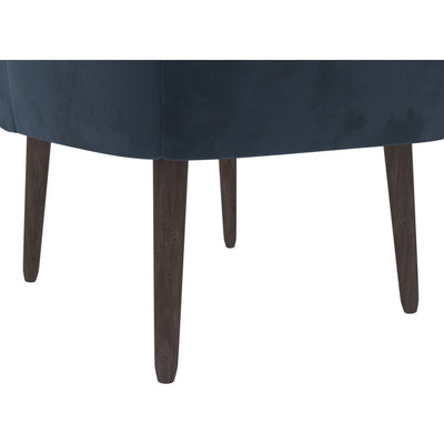 Sophia Pleated Navy Fabric Chair