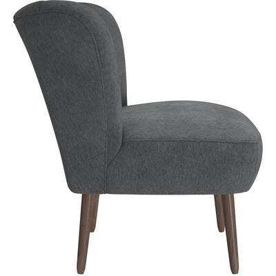 Sophia Pleated Grey Fabric Chair