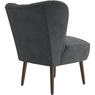 Sophia Pleated Grey Fabric Chair