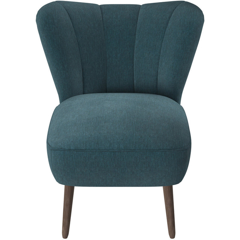 Sophia Pleated Green Fabric Chair