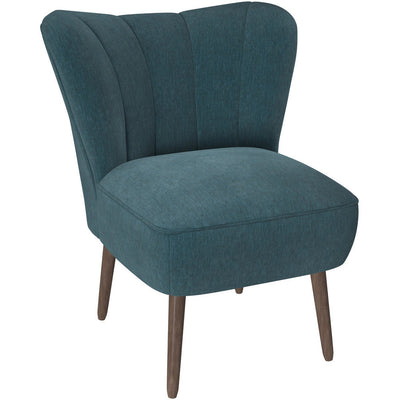 Sophia Pleated Green Fabric Chair