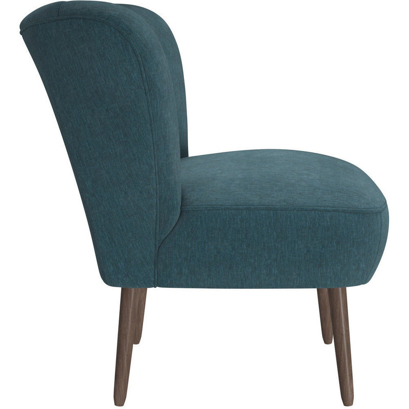 Sophia Pleated Green Fabric Chair