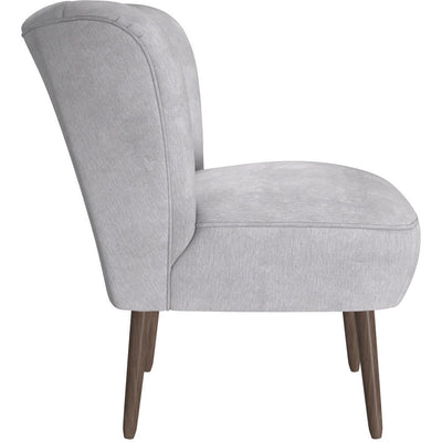 Sophia Pleated Silver Fabric Chair