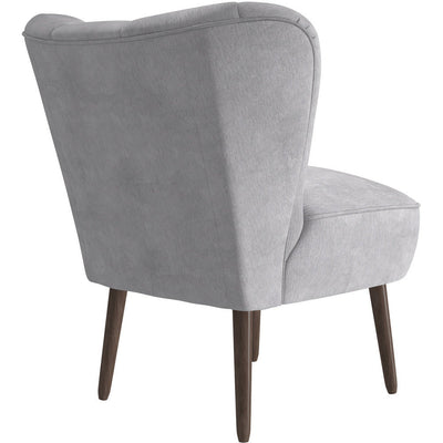 Sophia Pleated Silver Fabric Chair