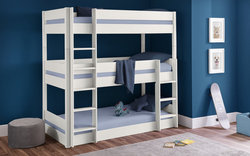 Trio Bunk Bed Surf White