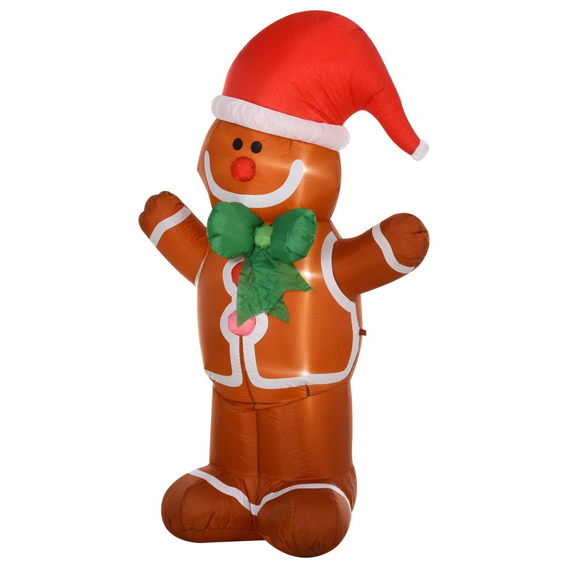 LED Polyester Outdoor Christmas Inflatable Gingerbread Man 1.8m