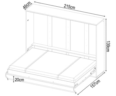 CP-05 Horizontal Wall Bed Concept 120cm