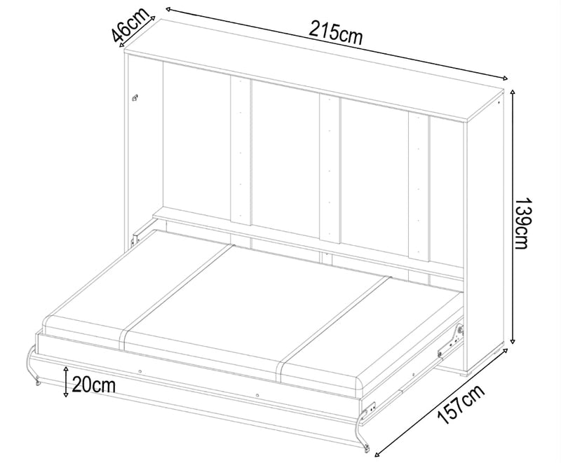 CP-05 Horizontal Wall Bed Concept 120cm