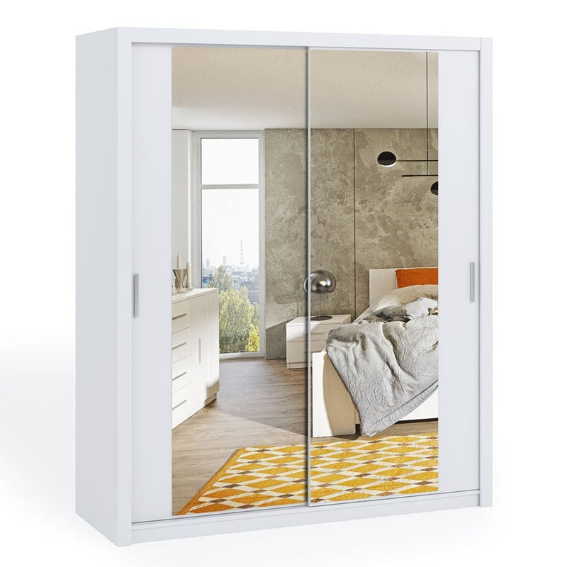 Bono Sliding Door Wardrobe With Mirrors 180cm