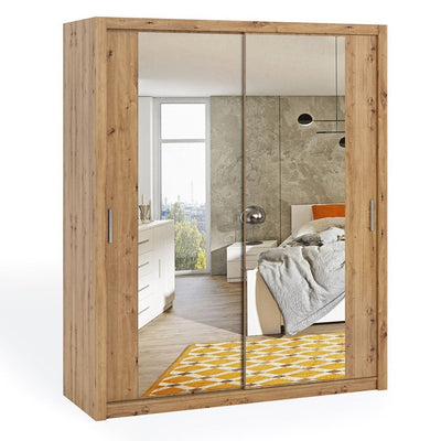 Bono Sliding Door Wardrobe With Mirrors 180cm