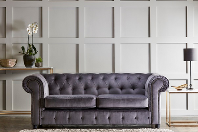 Aspen 3 Seater Velvet Chesterfield Sofa