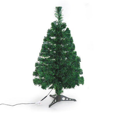 HOMCOM 60H cm Pre-Lit Artificial Christmas Spruce Tree, Plastic Stand-Green