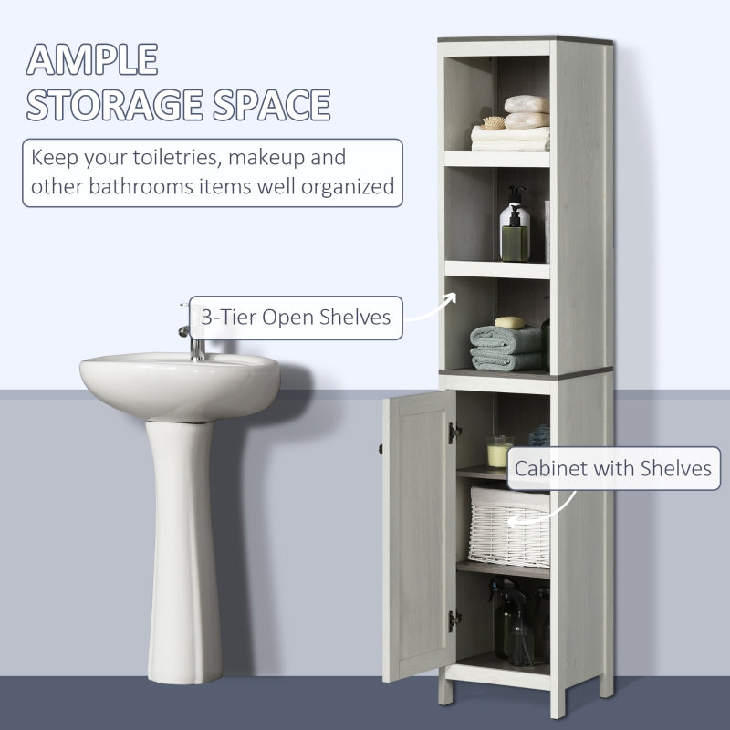 Slimline Bathroom Storage, Antique White