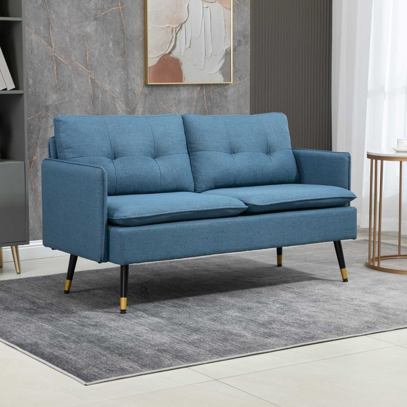 2 Seater Sofas For Living Room, Dark Blue