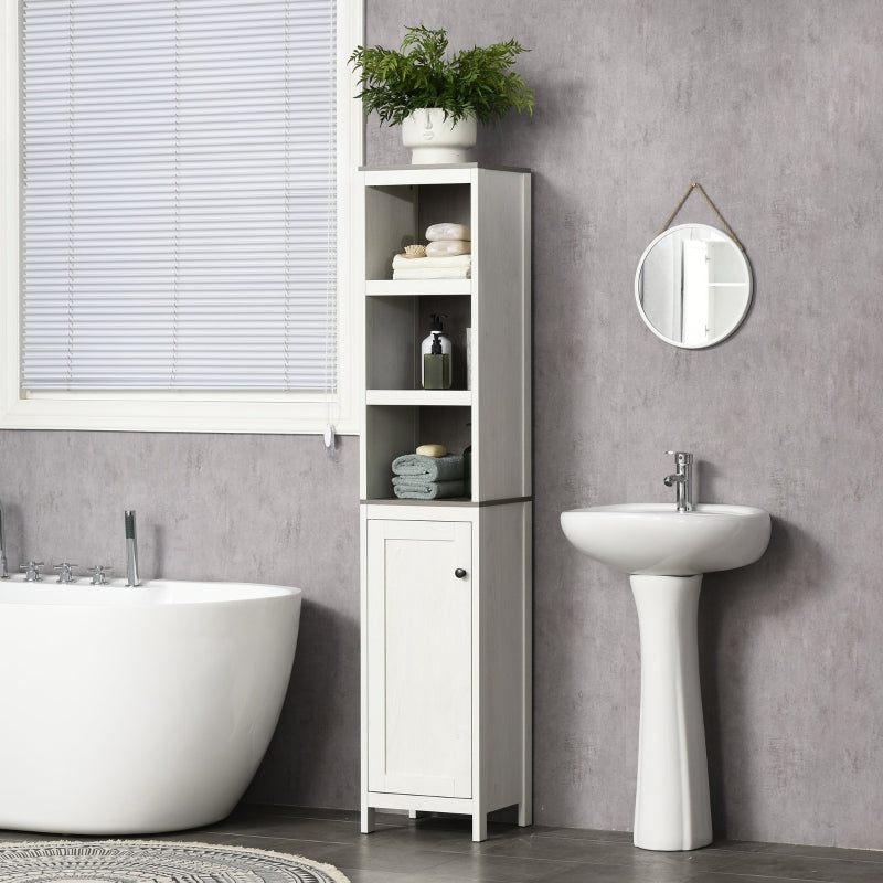 Slimline Bathroom Storage, Antique White