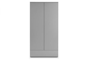 Monaco 2 Door Combination Wardrobe - Grey High Gloss