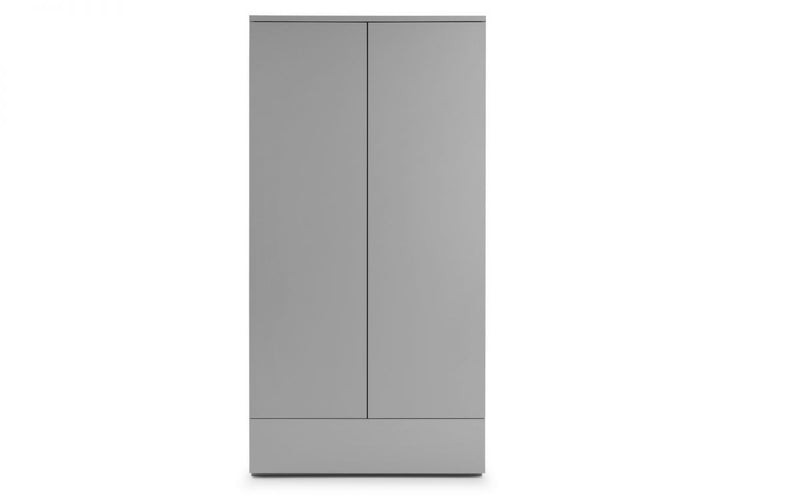 Monaco 2 Door Combination Wardrobe - Grey High Gloss