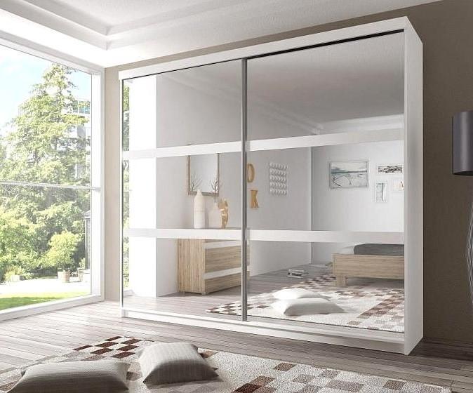 Multi 10 Sliding Mirror Door Wardrobe 183cm