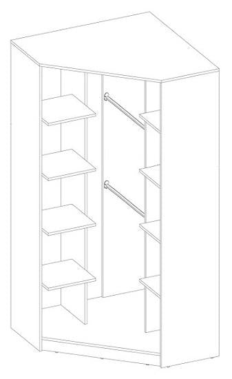 Imola IM-01 Corner Wardrobe 95cm