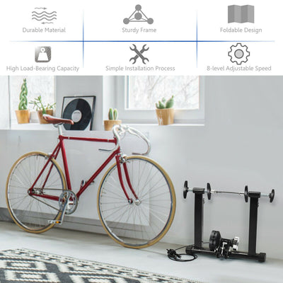 Indoor Bicycle Trainer Stand with 8  Resistance Levels