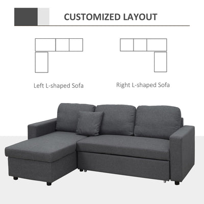 3 Seater Corner Sofa Bed With Storage