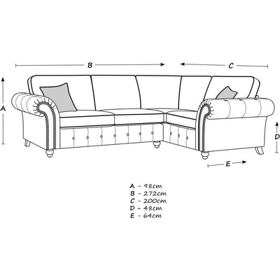 Oakland Faux Leather Corner Sofa