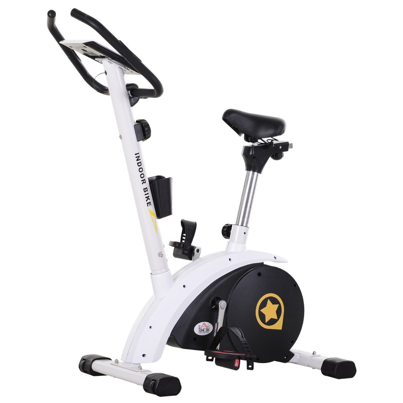 HOMCOM Exercise Bike Stationary Adjustable Height&Magnetic Recumbent Cycling w/ LCD, Phone Holder